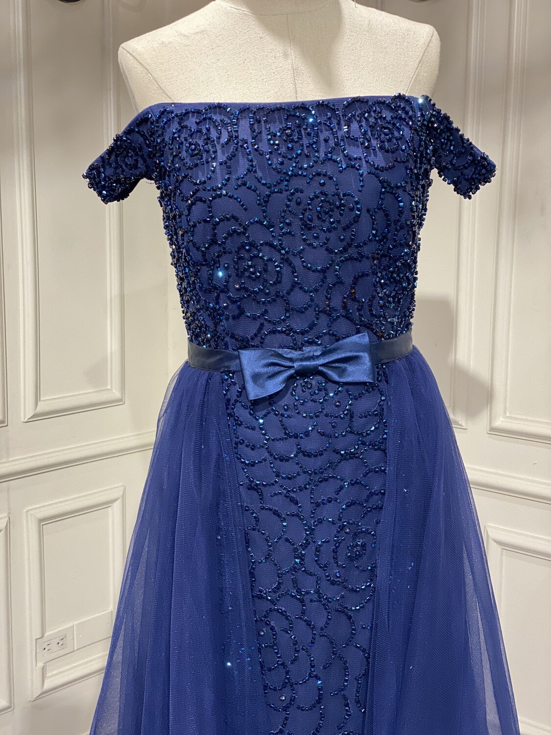PRECIO REBAJADO -	Vestido	color	Azul/	Marino	de	Talla: 	10