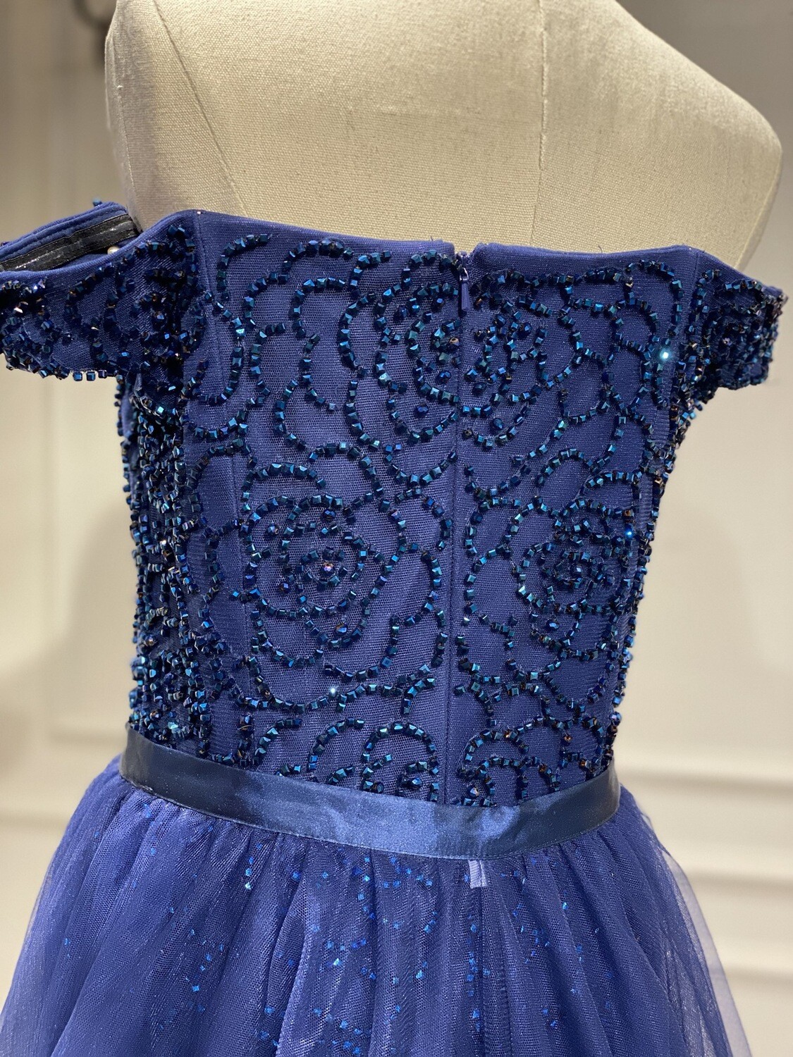 PRECIO REBAJADO -	Vestido	color	Azul/	Marino	de	Talla: 	10