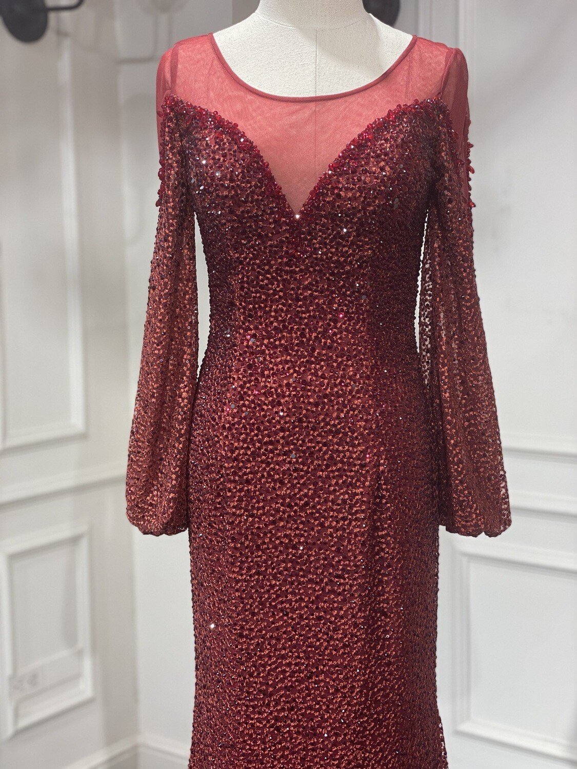 SALE1 -Vestido largo color Rojo - Talla XS