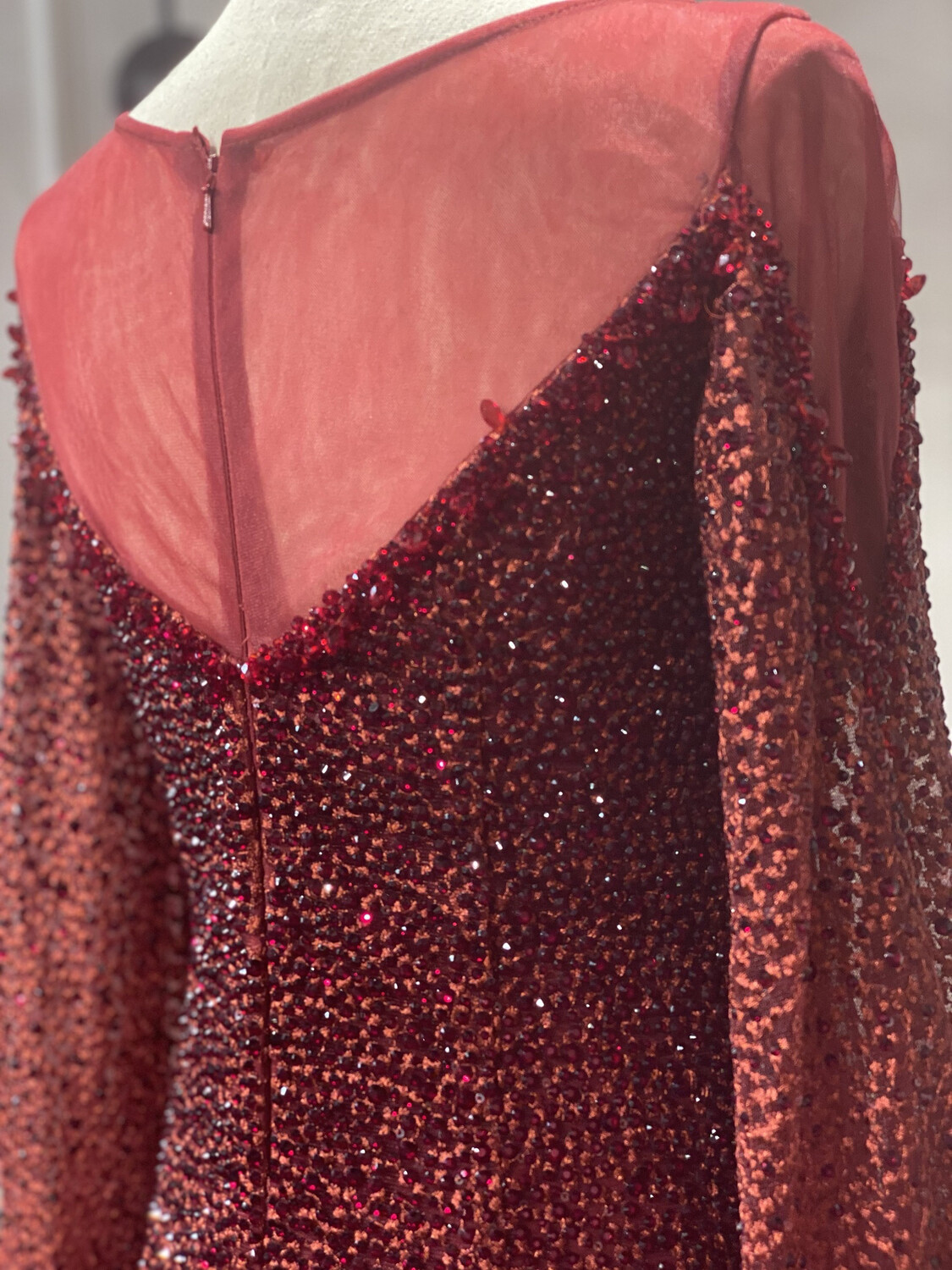 SALE1 -Vestido largo color Rojo - Talla XS