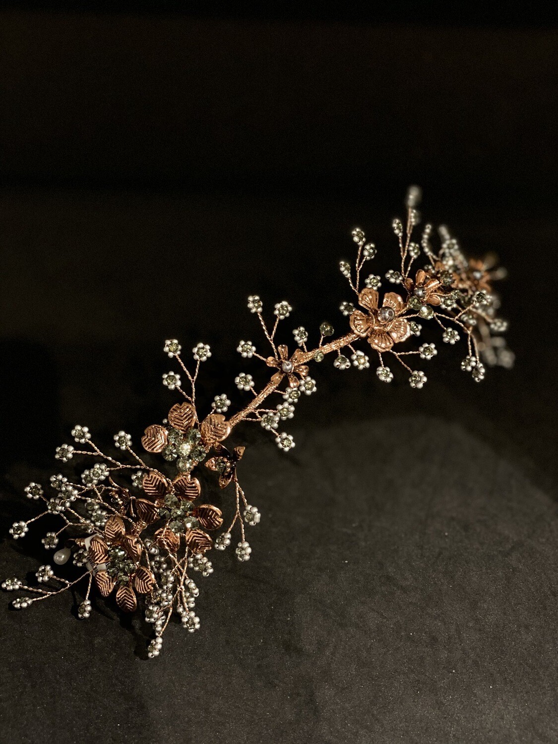 ( SALE - NOVIEMBRE ) / HEAD PIECE - COBRE / GRIS