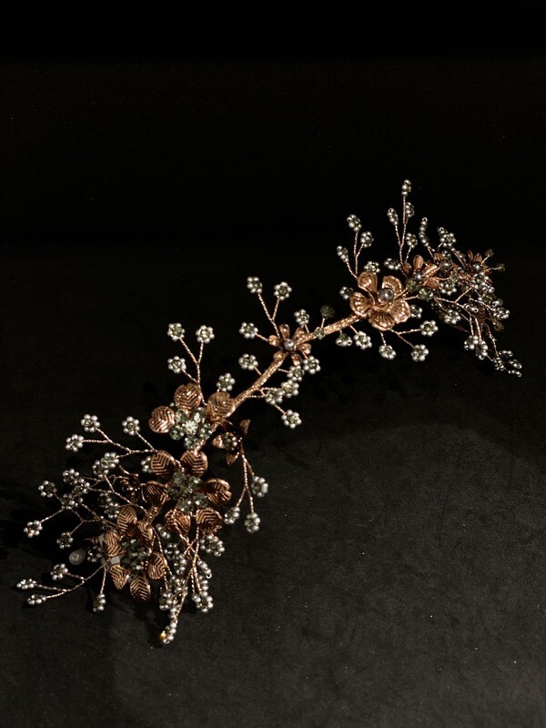 ( SALE - NOVIEMBRE ) / HEAD PIECE - COBRE / GRIS