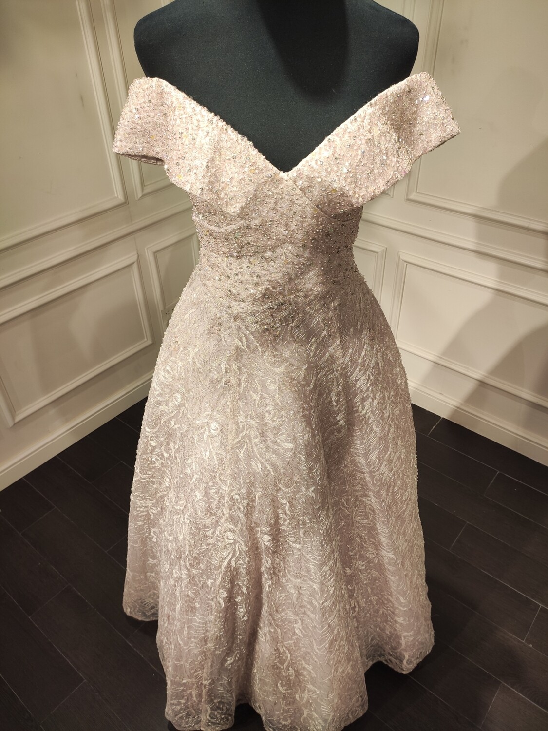 vestido largo - rosado - sz 10