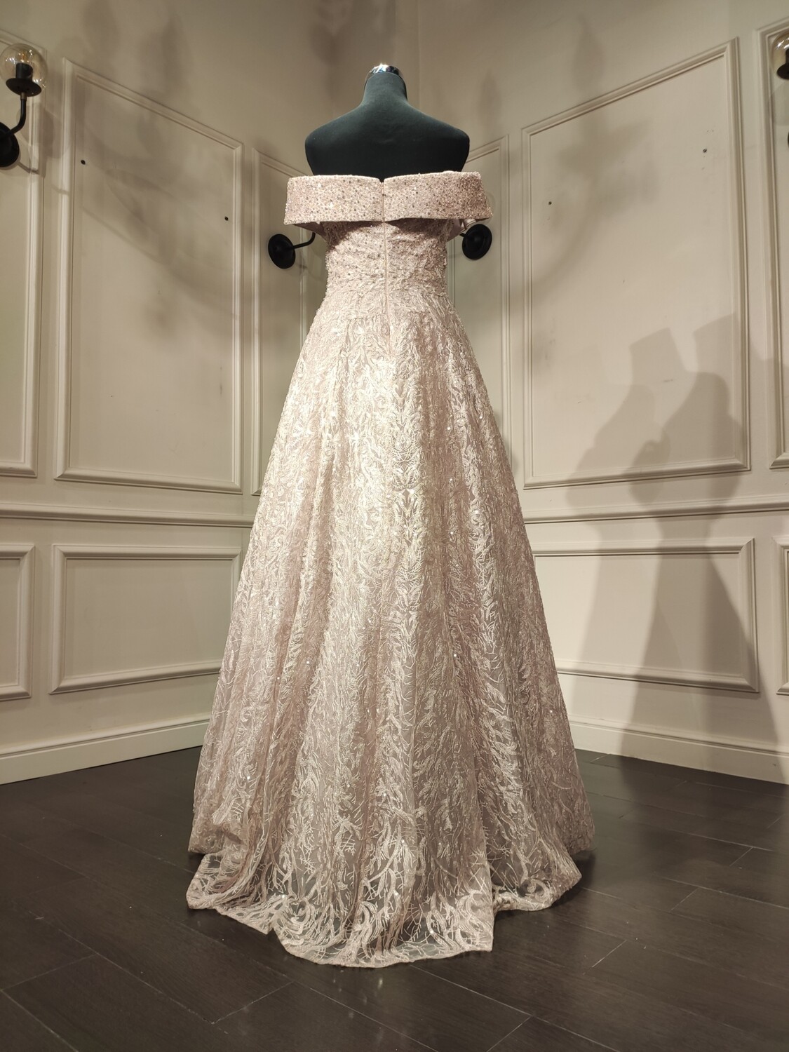 vestido largo - rosado - sz 10