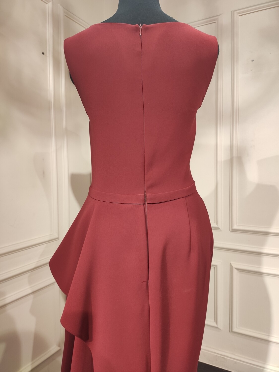 Vestido Largo,	Rojo Vino	,Talla	42