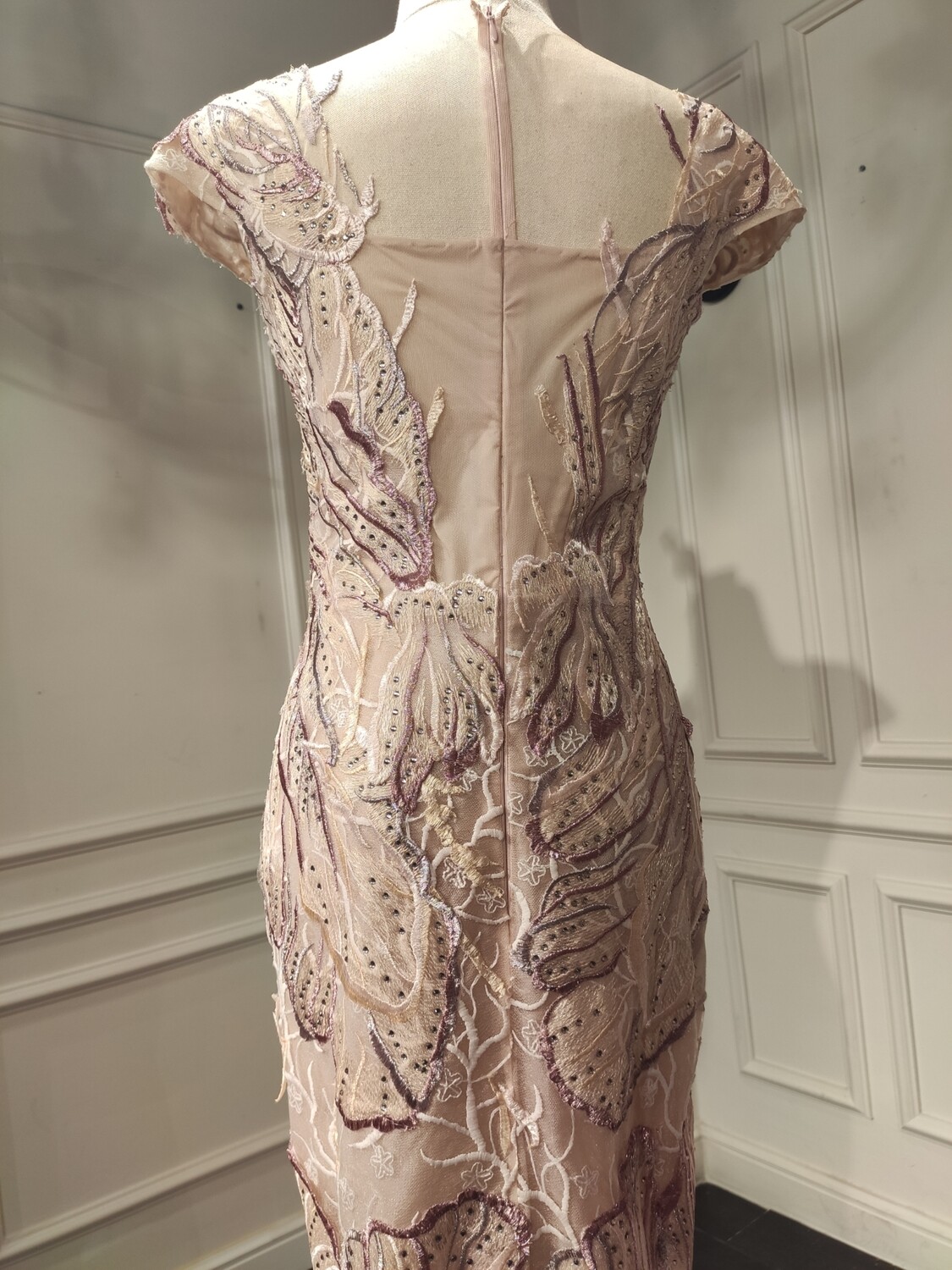 REBAJADO - Vestido Largo (Rosado- Talla 40)