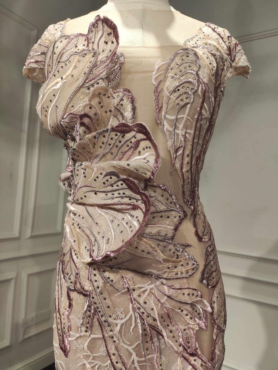 REBAJADO - Vestido Largo (Rosado- Talla 40)