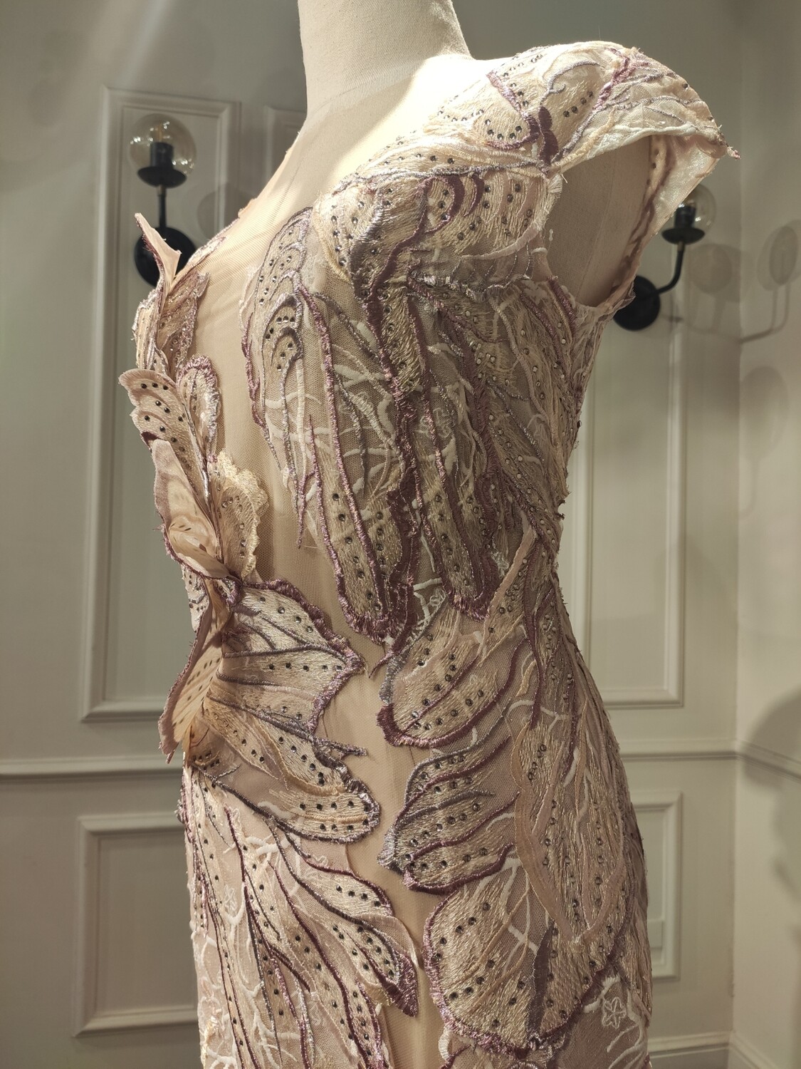 REBAJADO - Vestido Largo (Rosado- Talla 40)