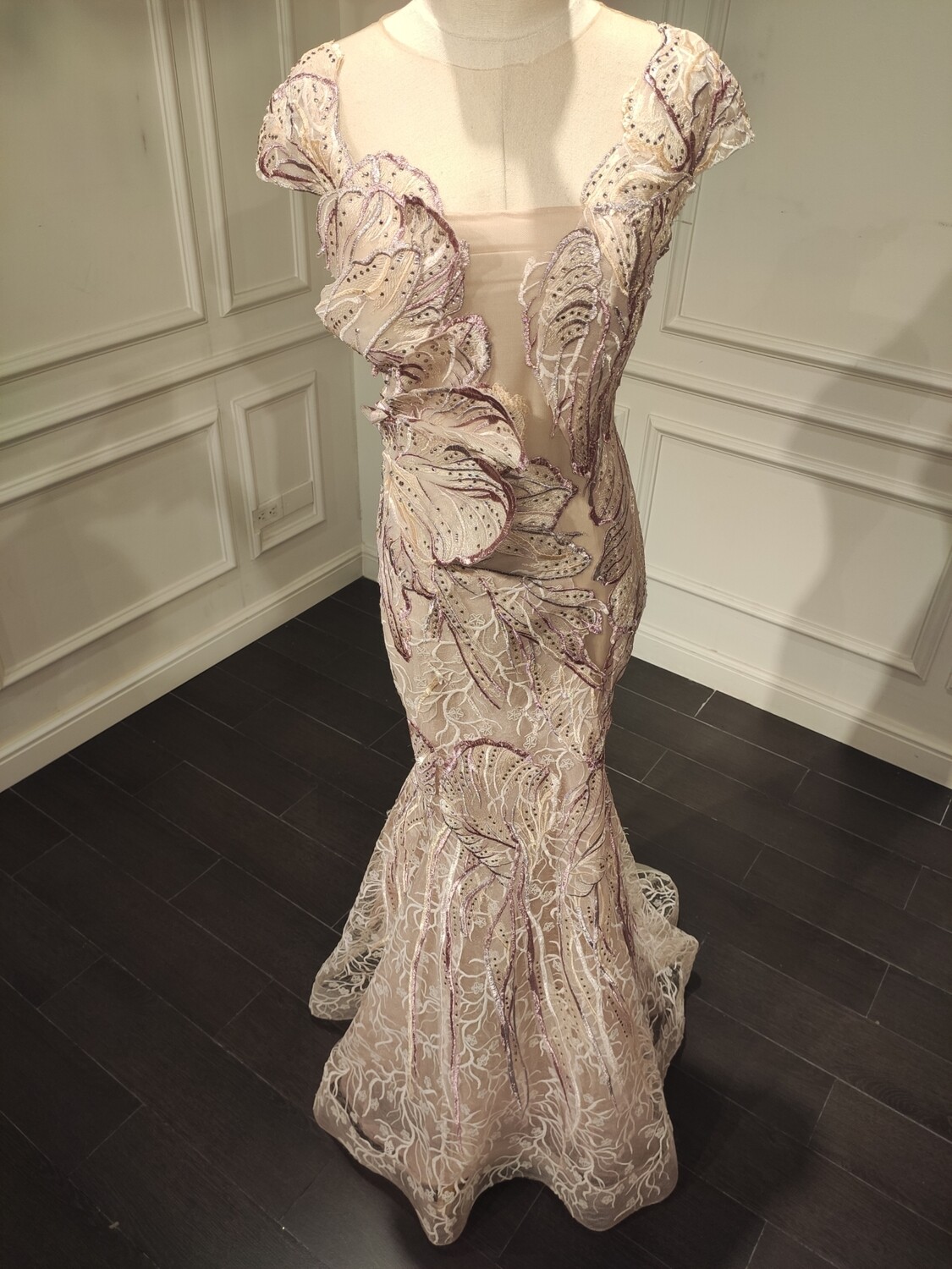 REBAJADO - Vestido Largo (Rosado- Talla 40)