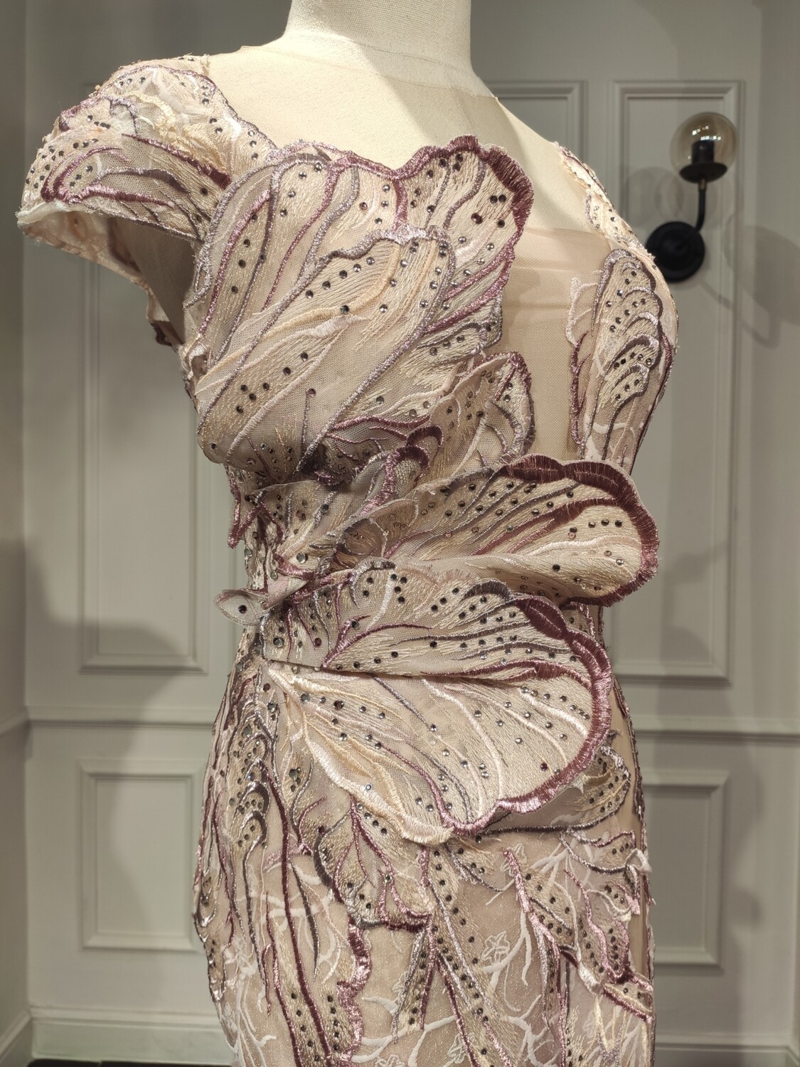 REBAJADO - Vestido Largo (Rosado- Talla 40)