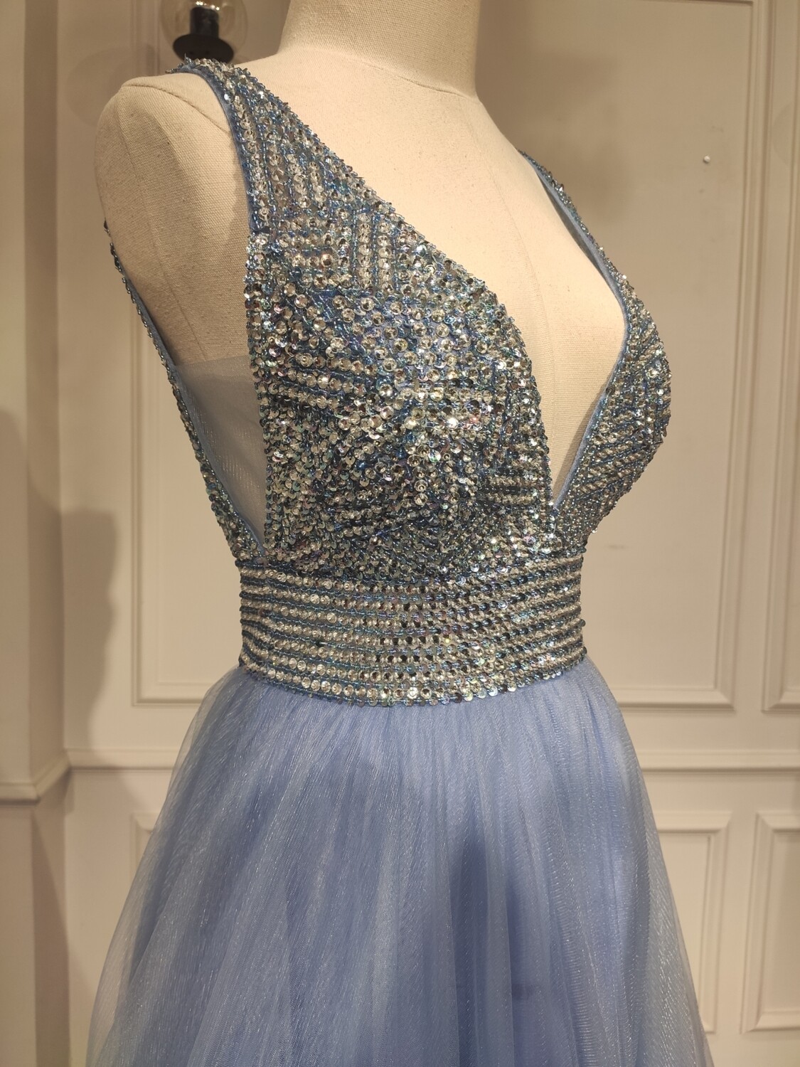 PRECIO REBAJADO -	Vestido	color	Azul/	Indigo	de	Talla: 	4