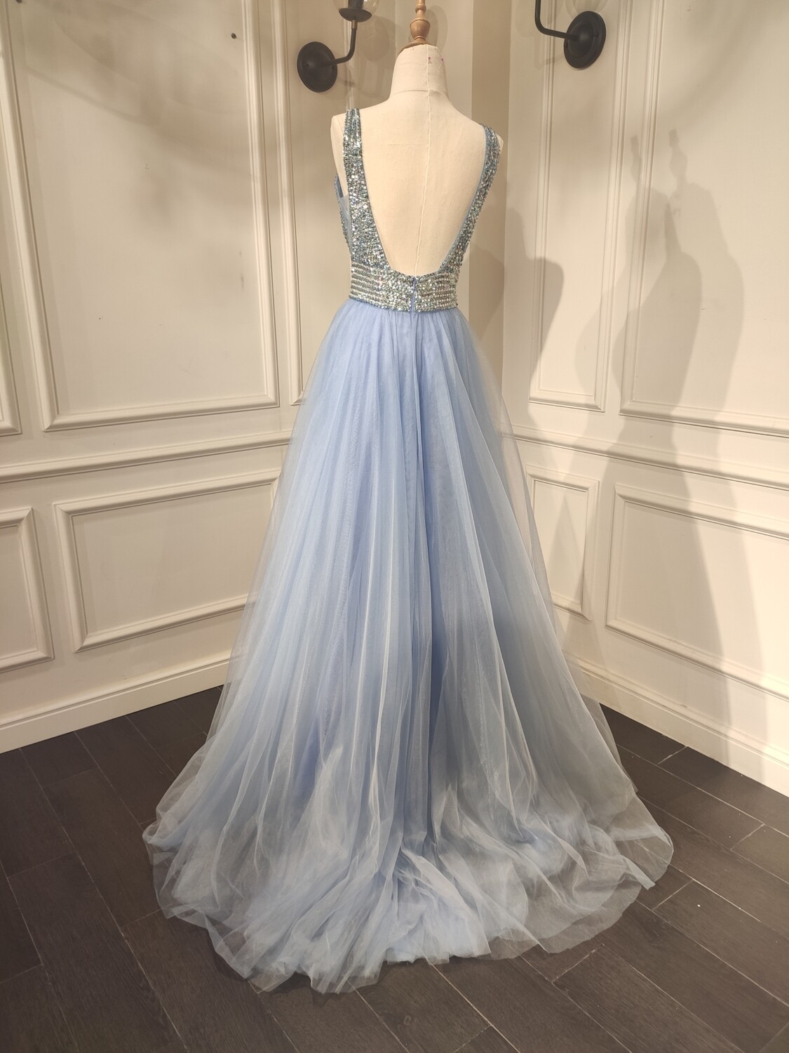 PRECIO REBAJADO -	Vestido	color	Azul/	Indigo	de	Talla: 	4