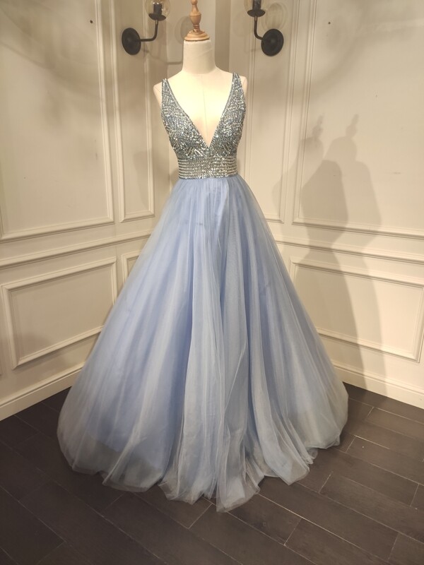 PRECIO REBAJADO -	Vestido	color	Azul/	Indigo	de	Talla: 	4