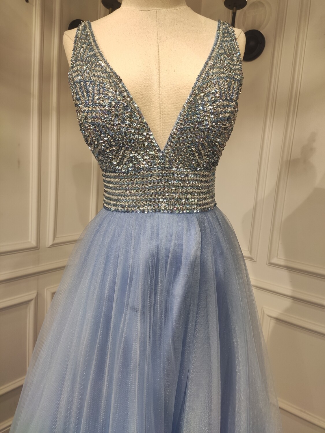 PRECIO REBAJADO -	Vestido	color	Azul/	Indigo	de	Talla: 	4