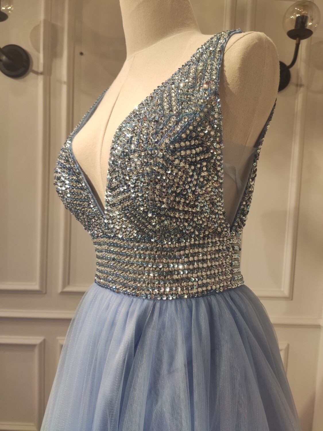 PRECIO REBAJADO -	Vestido	color	Azul/	Indigo	de	Talla: 	4