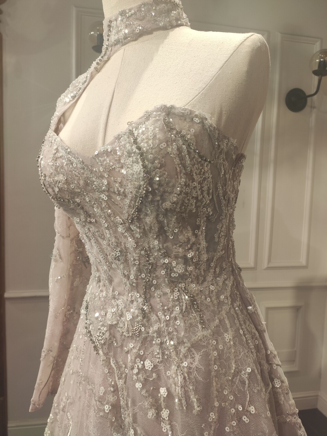 Vestido Largo - Rosa palido - talla: 8
