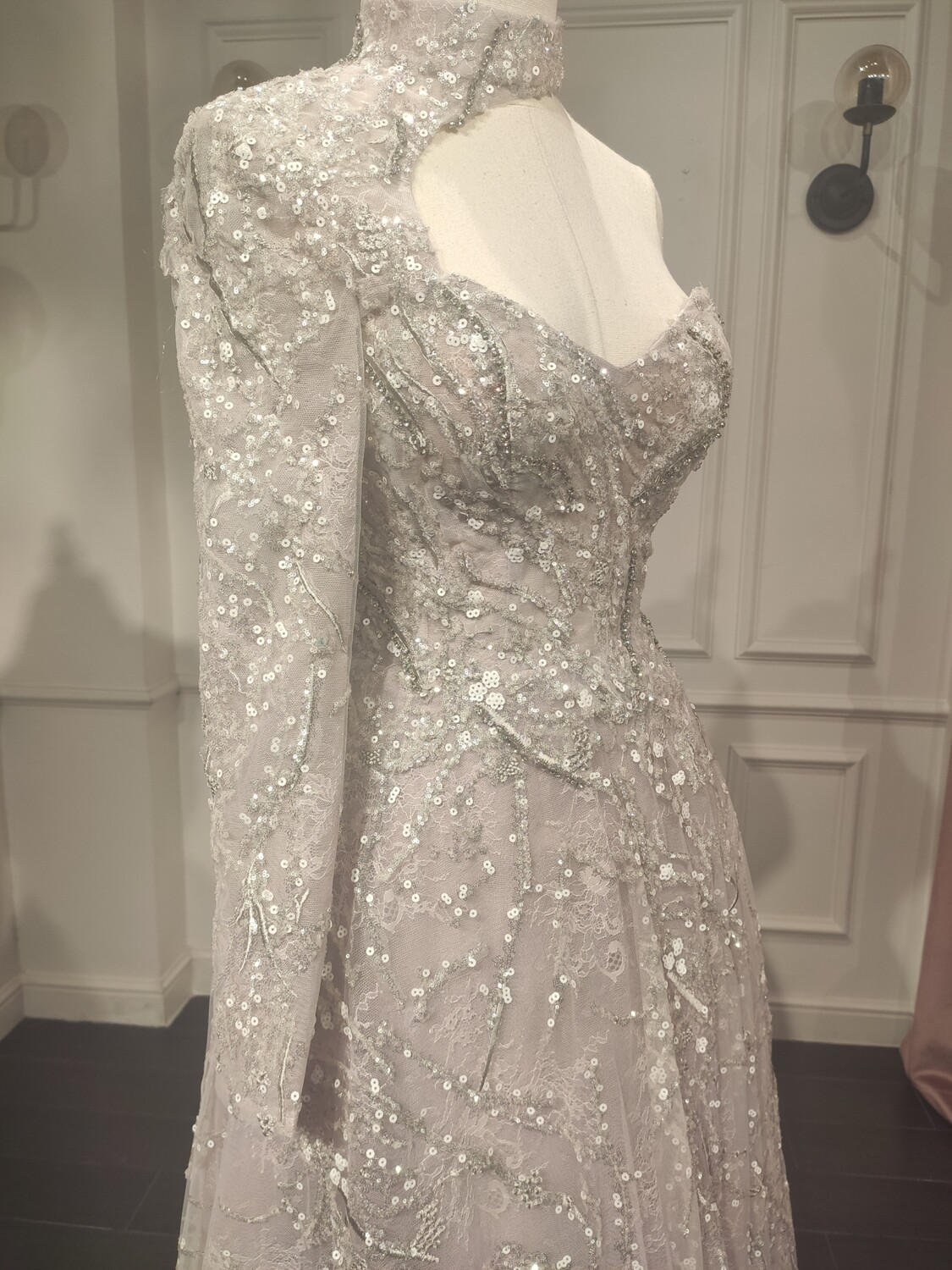 Vestido Largo - Rosa palido - talla: 8