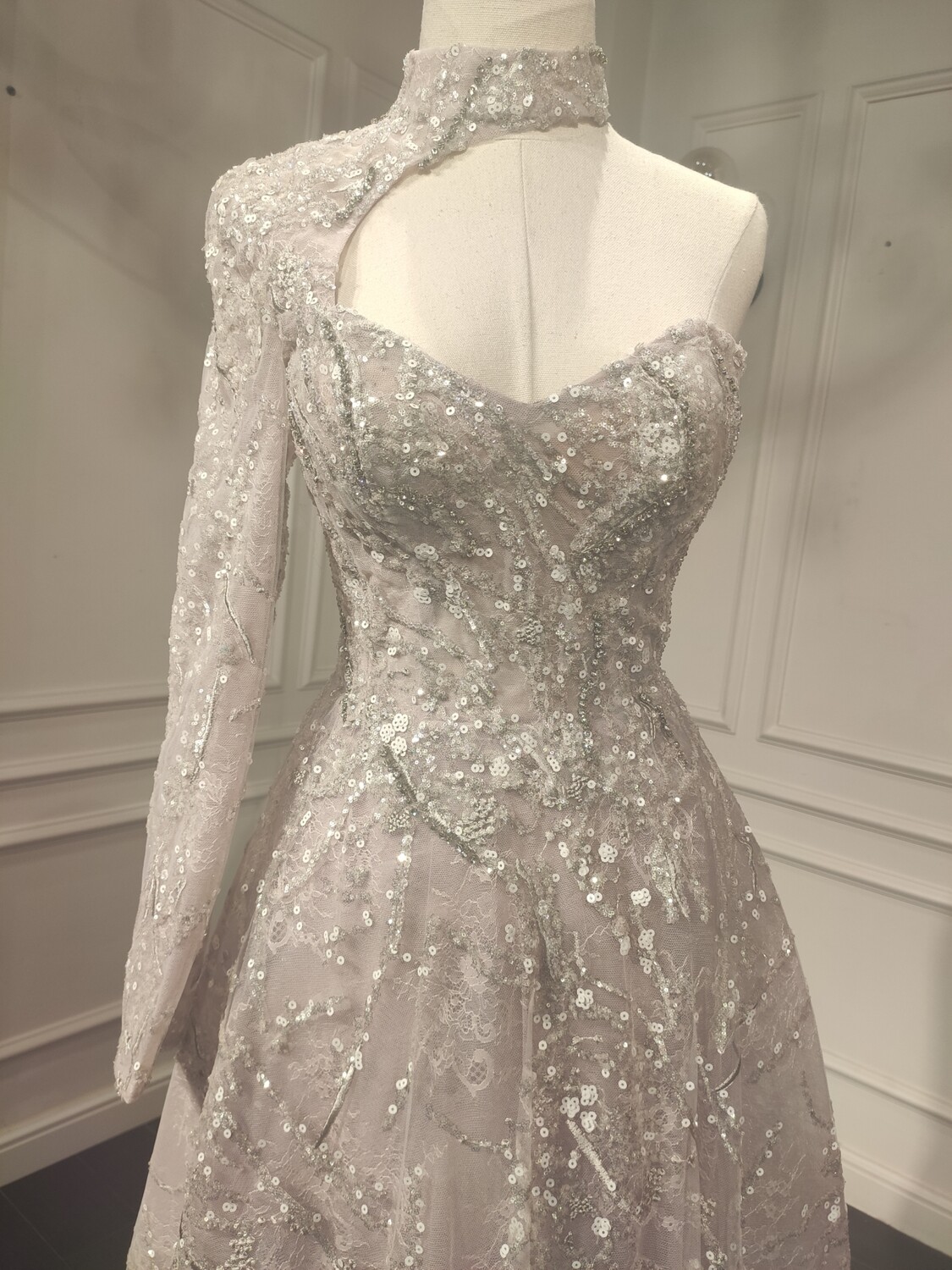 Vestido Largo - Rosa palido - talla: 8