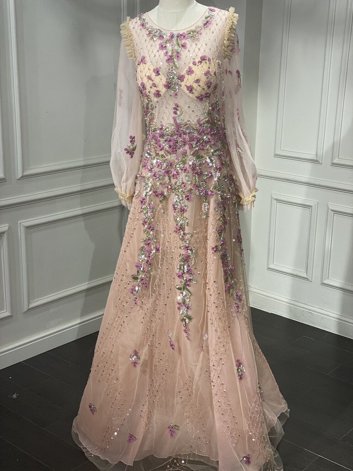 Vestido Largo - Rosado - Talla 44