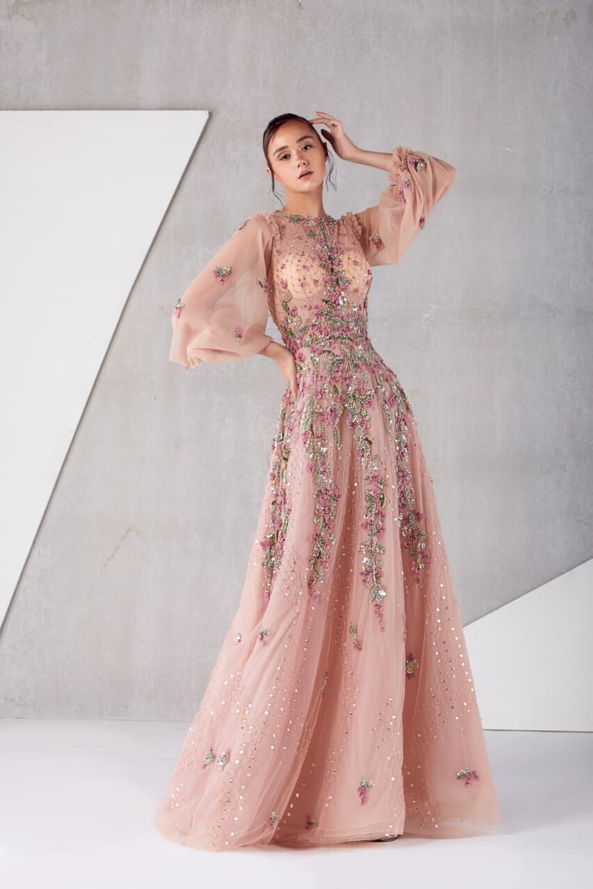 Vestido Largo - Rosado - Talla 44