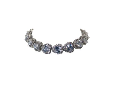 PULSERA - SILVER - FORMAS DE CORAZONES