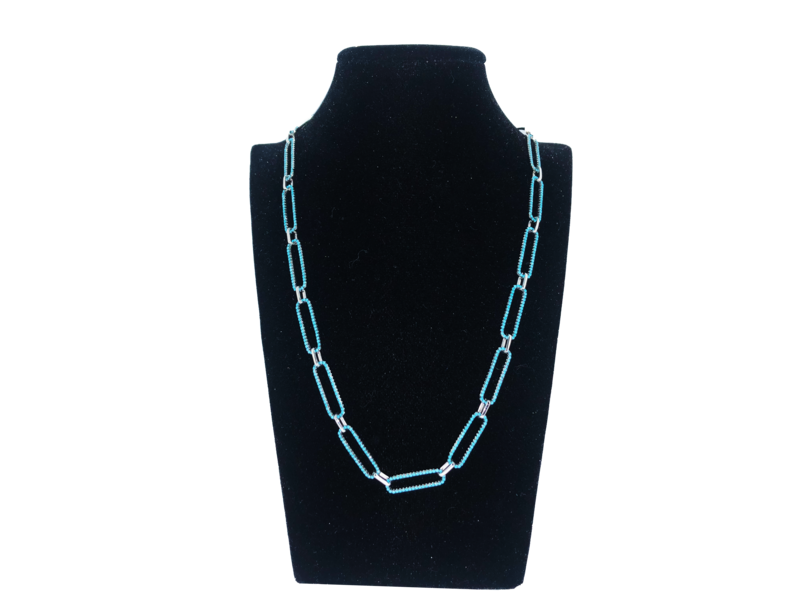 Collar de cadena - Celeste