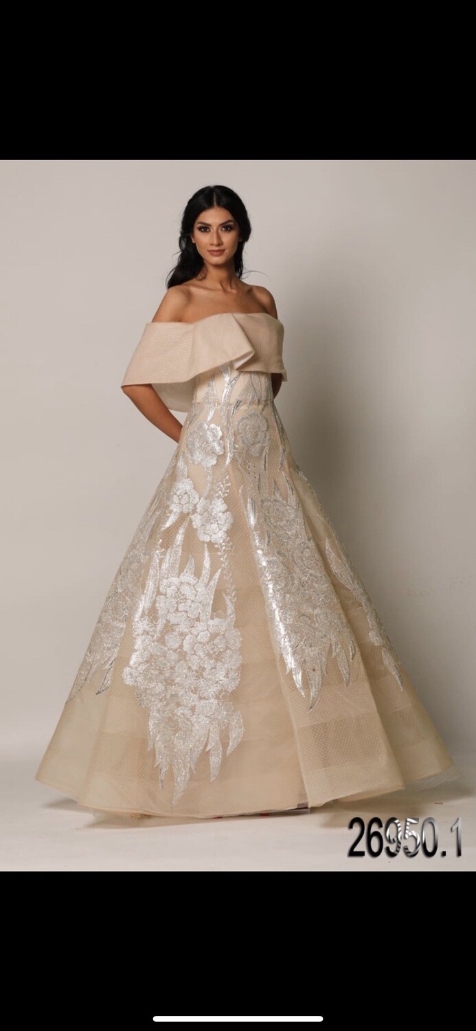VESTIDO LARGO BEIGE