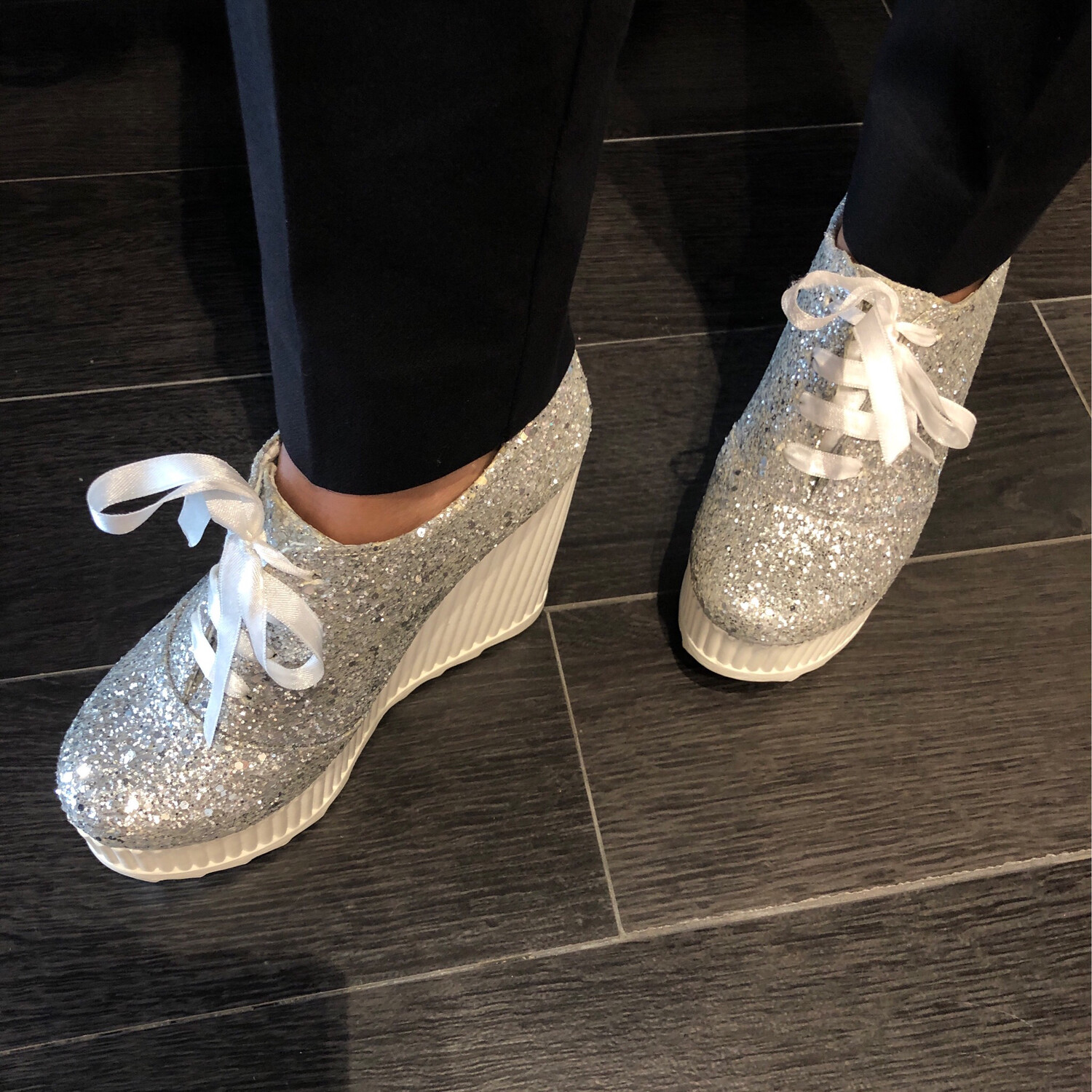 Zapatilla alta -  Silver