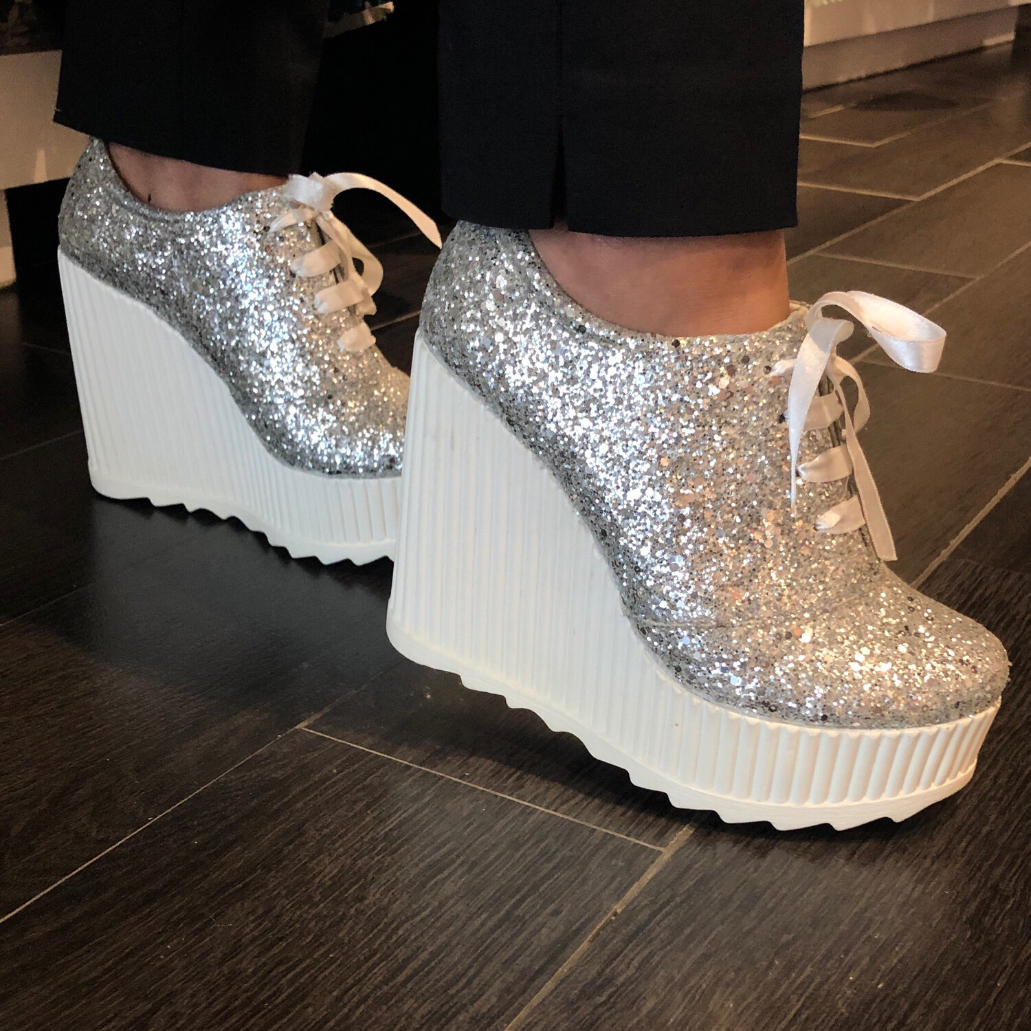 Zapatilla alta -  Silver