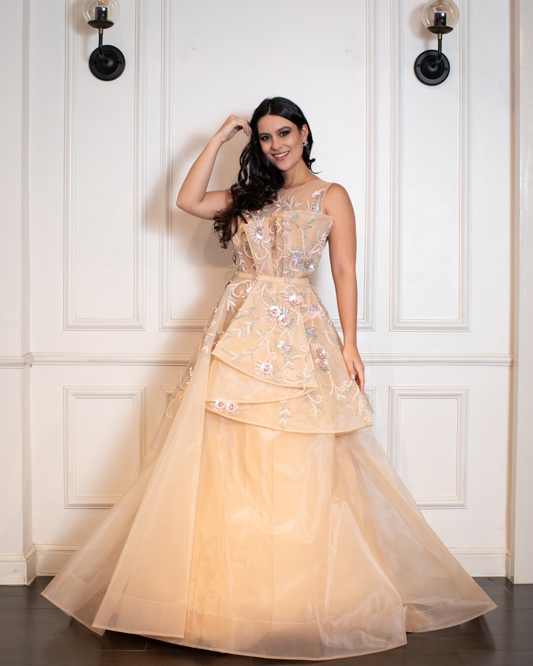 Vestido Largo - Crema - Talla 44