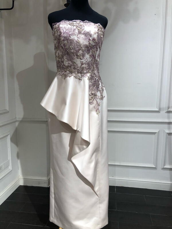 Vestido Largo,	Rosado	,Talla	42