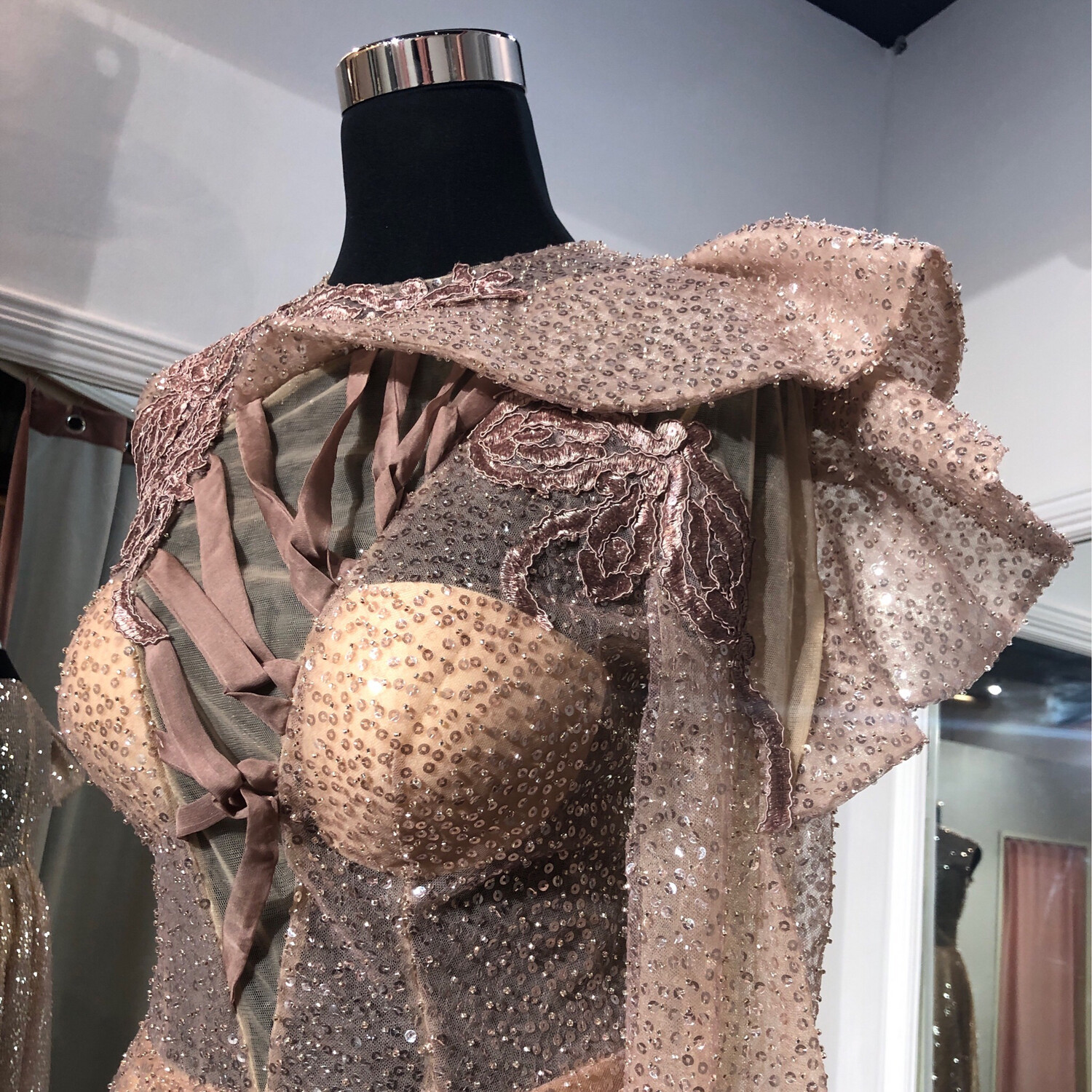 Vestido Largo,	Rosado	,Talla	40
