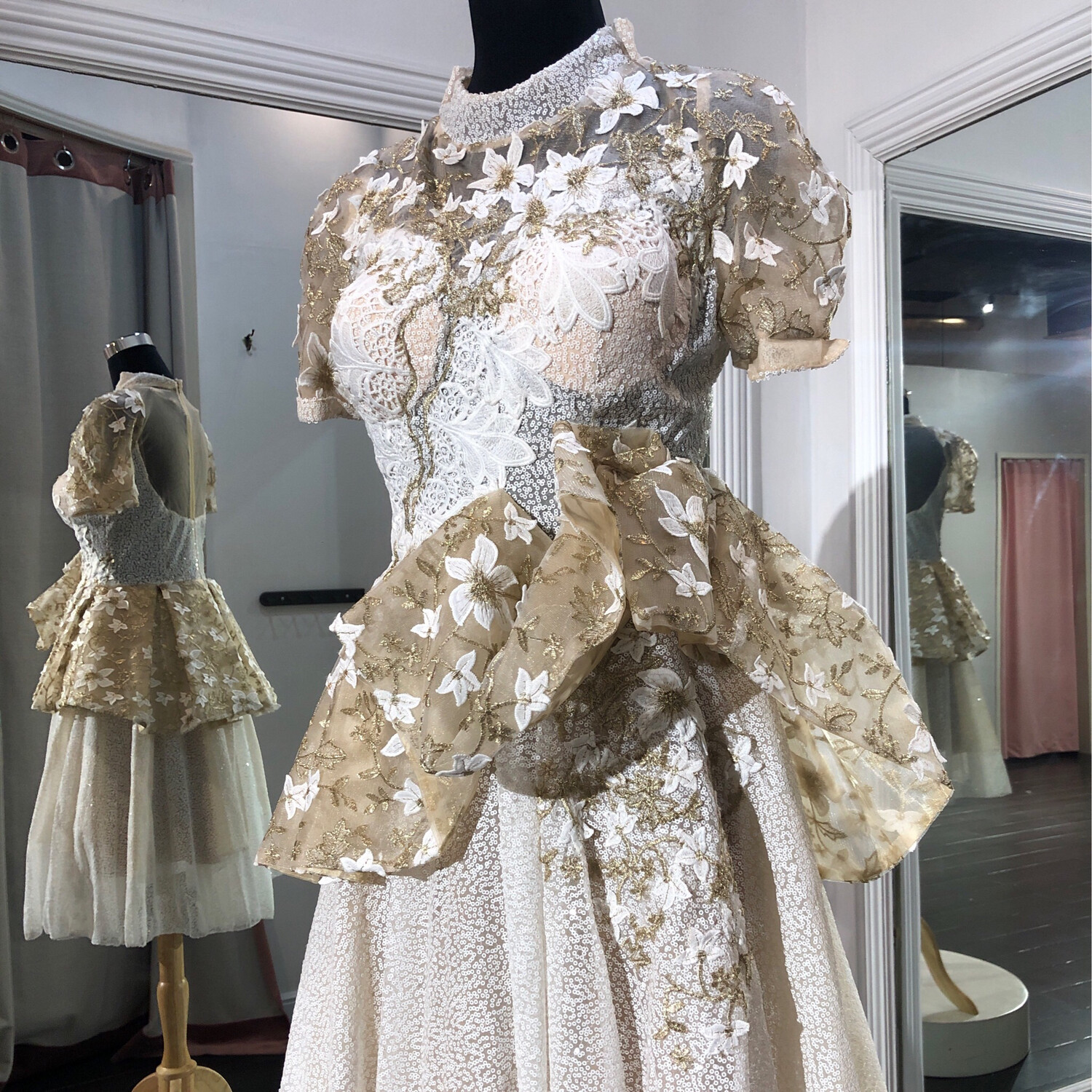 Vestido Largo,	Blanco	,Talla	42