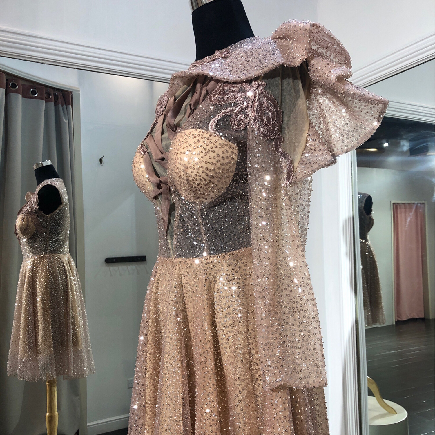 Vestido Largo,	Rosado	,Talla	40