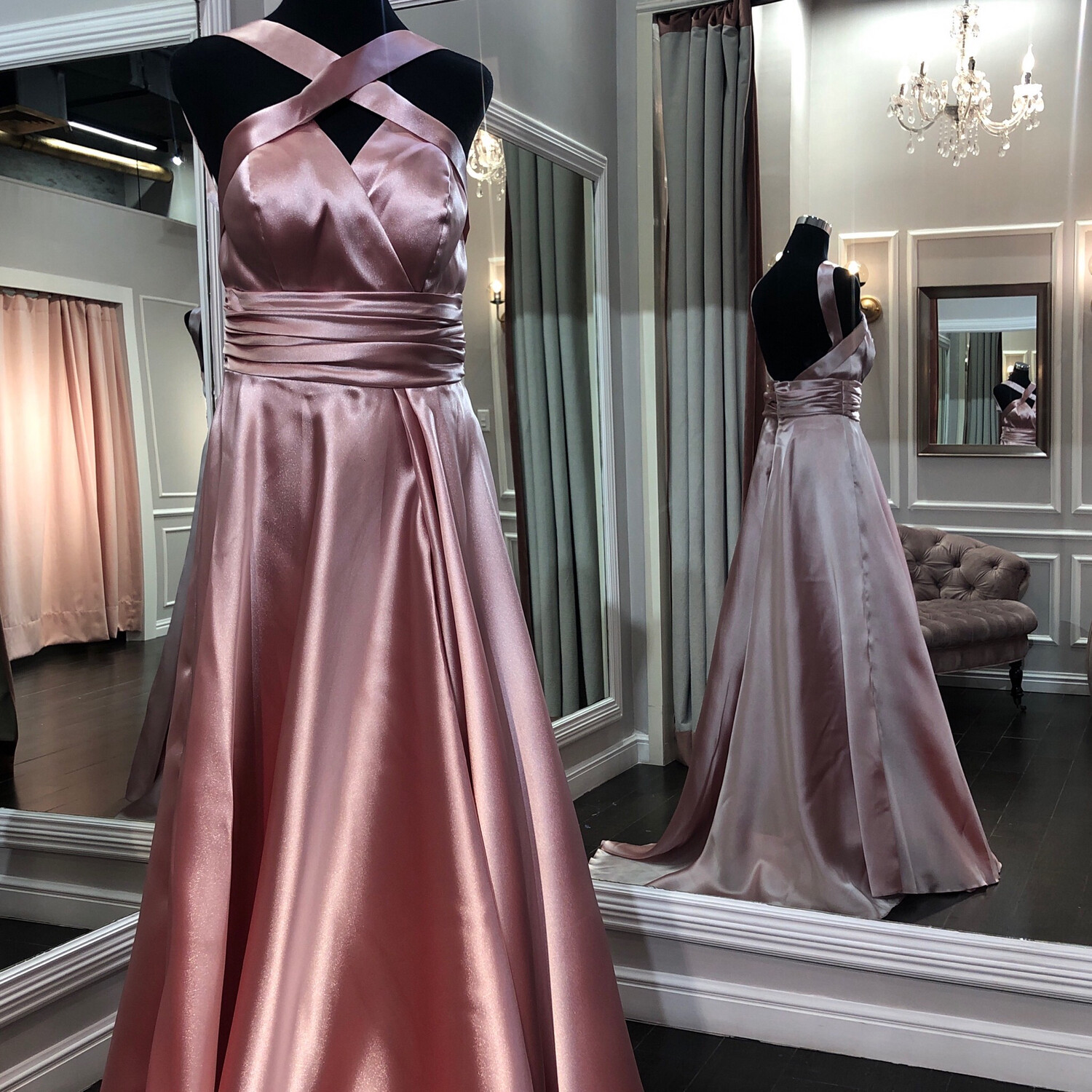 Vestido Largo - Rosado - Talla 42