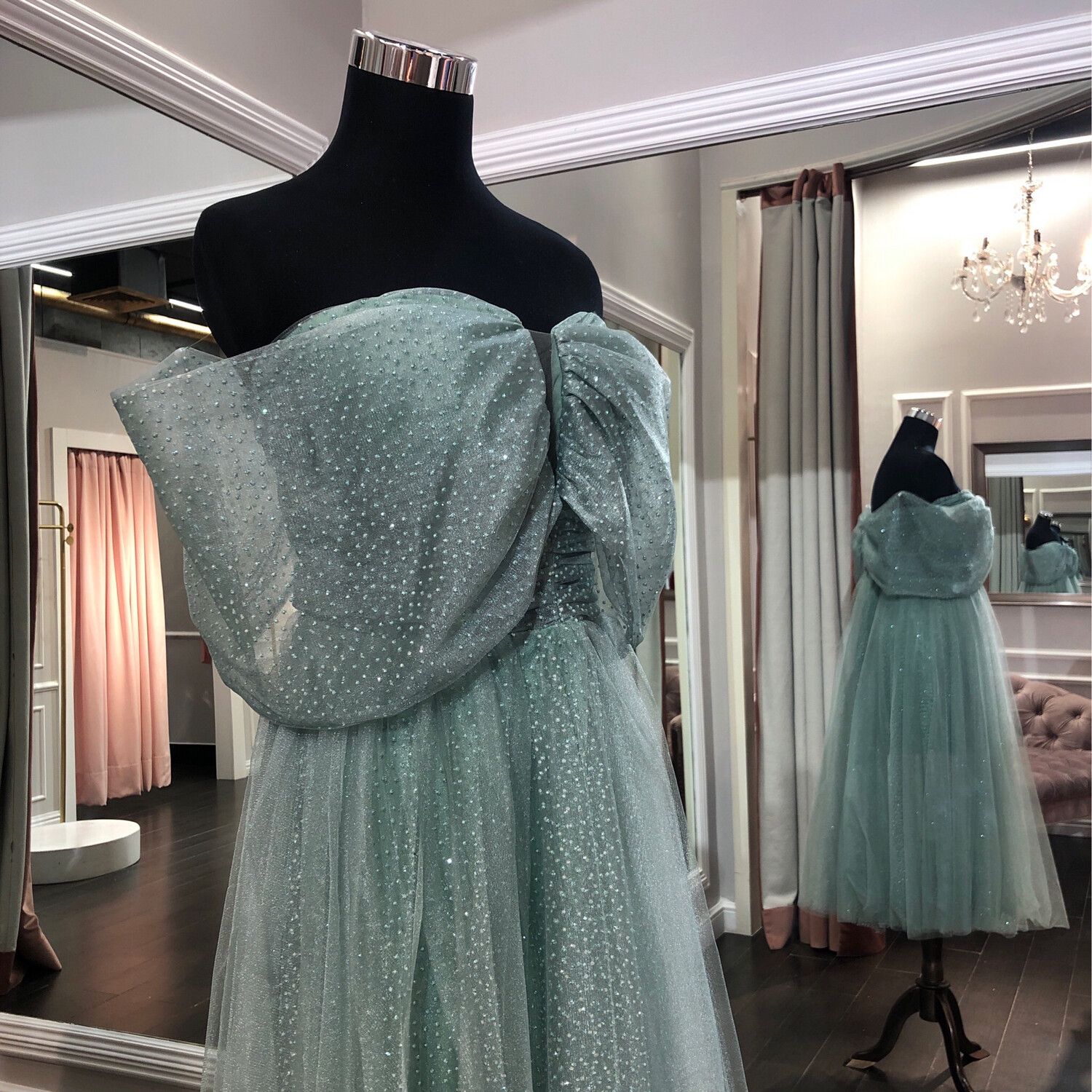 Vestido corto color verde menta Vestido corto color verde menta