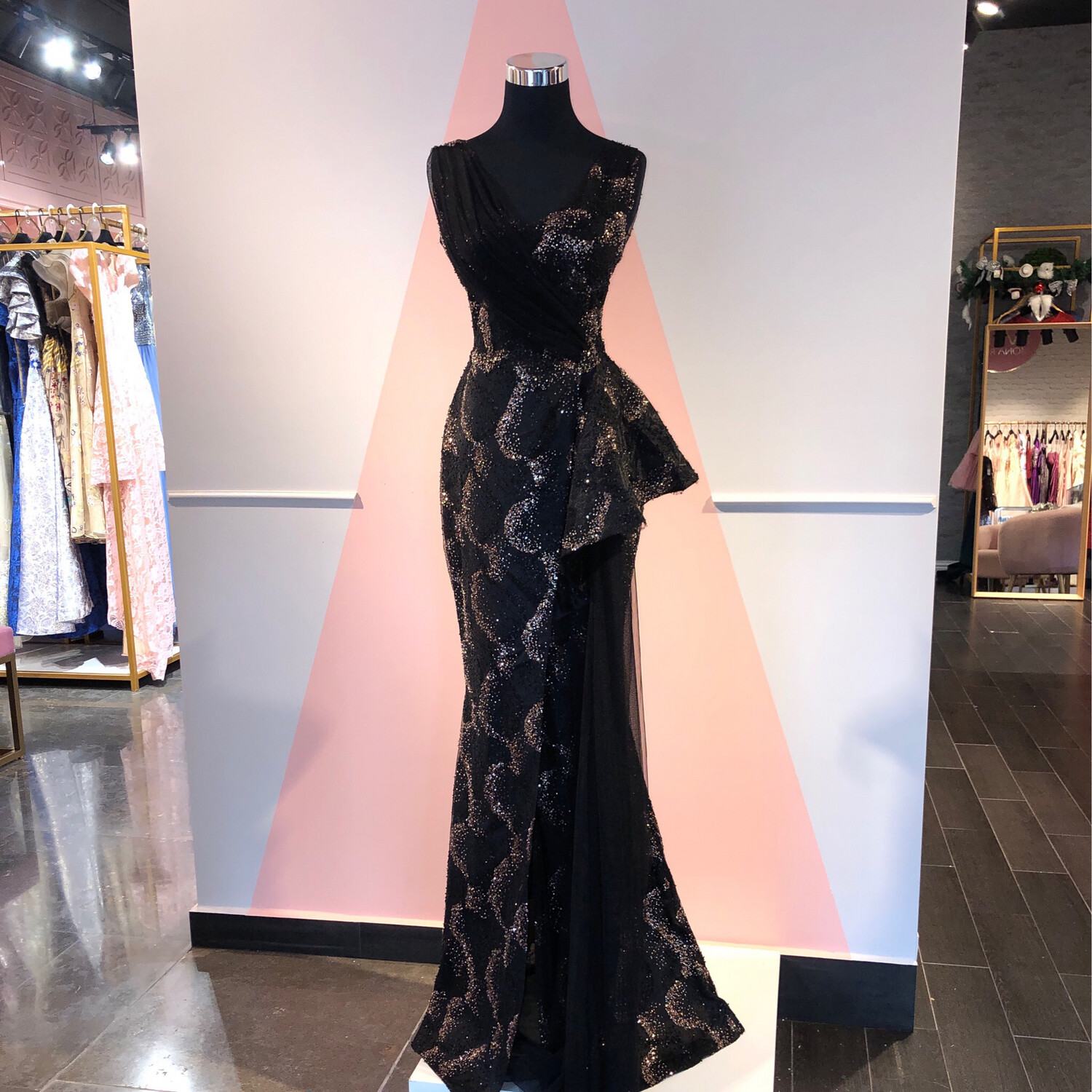 Vestido Largo - Negro - Talla: 42