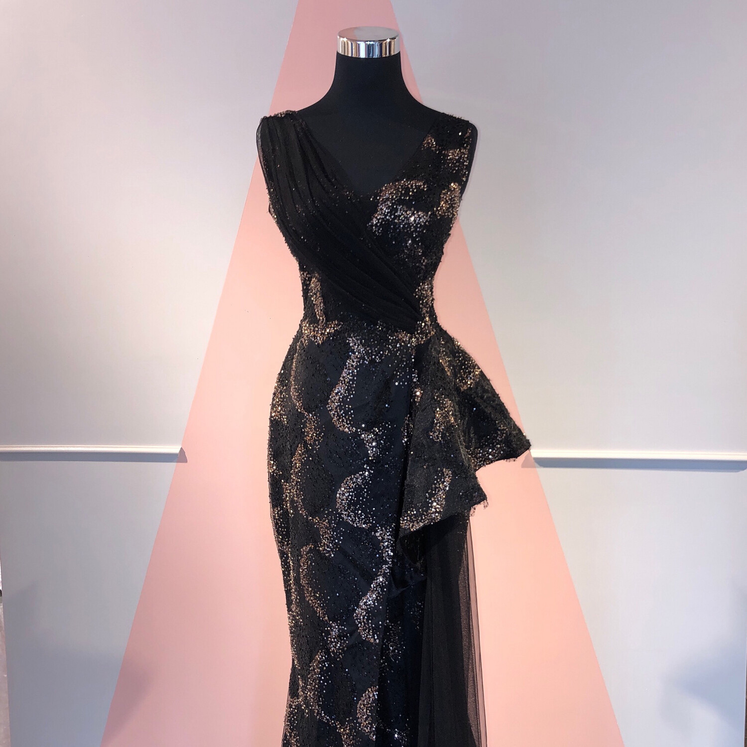 Vestido Largo - Negro - Talla: 42