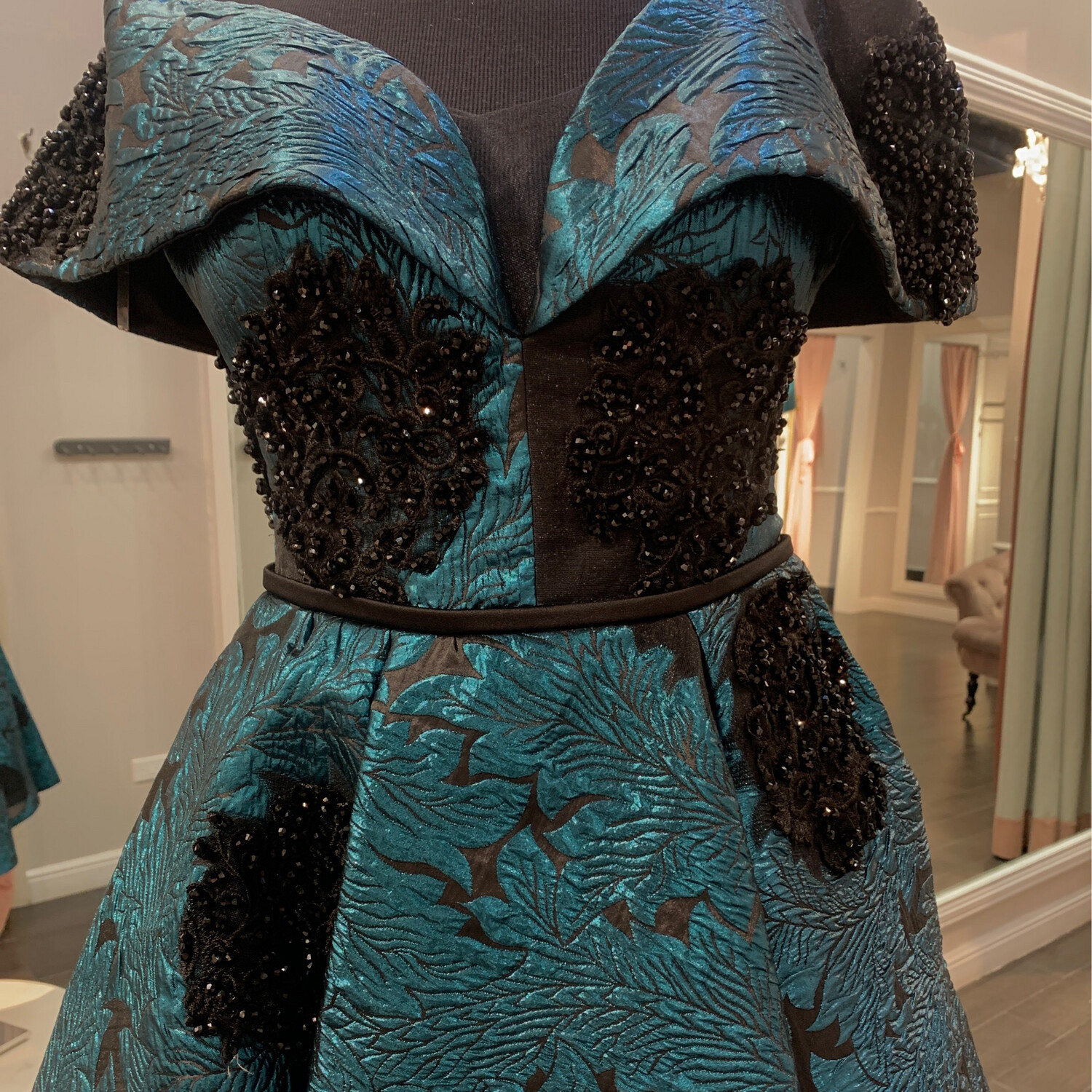 Vestido corto - color petróleo - talla 38