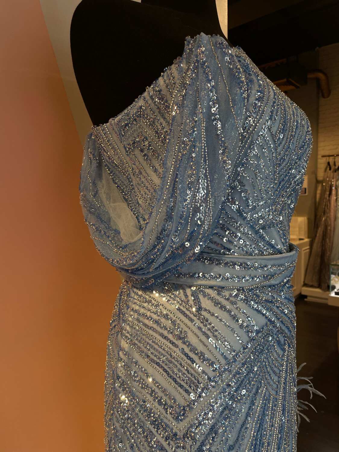 Vestido Celeste de Talla 42