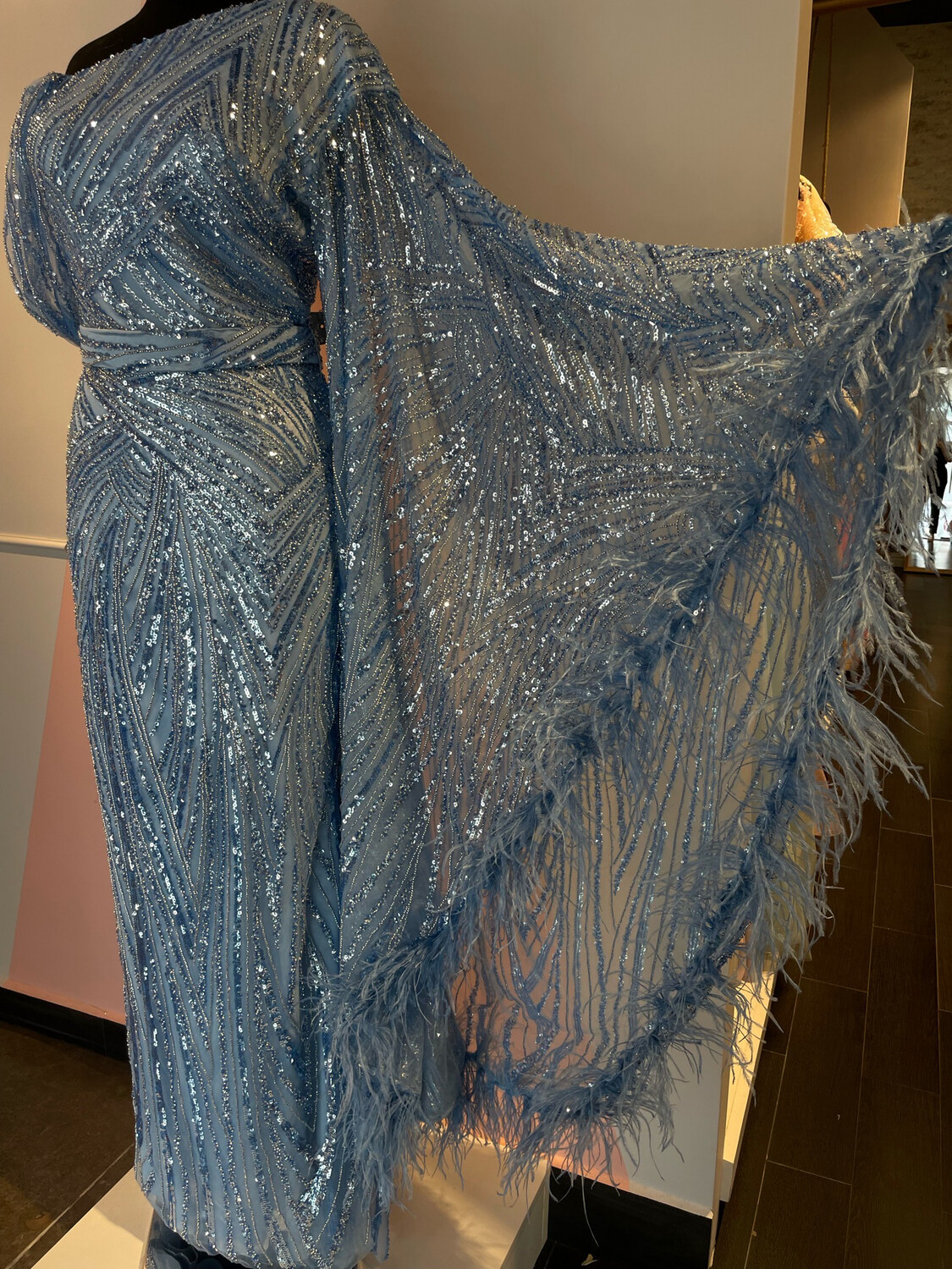 Vestido Celeste de Talla 42