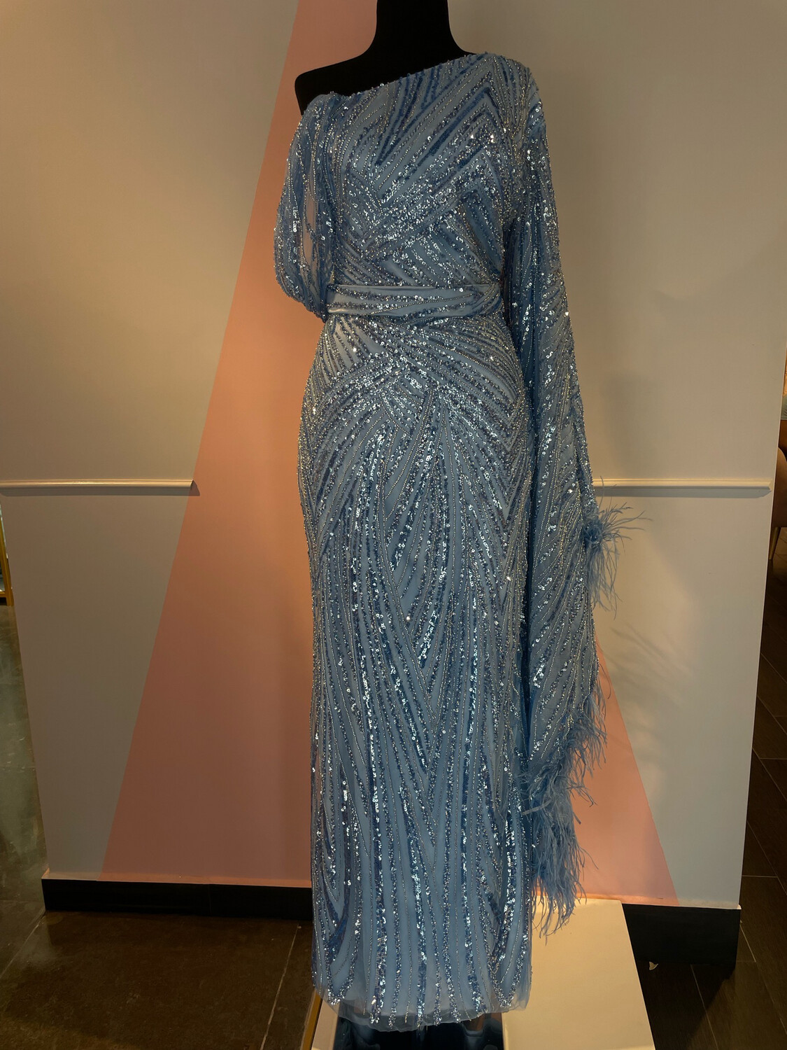 Vestido Celeste de Talla 42