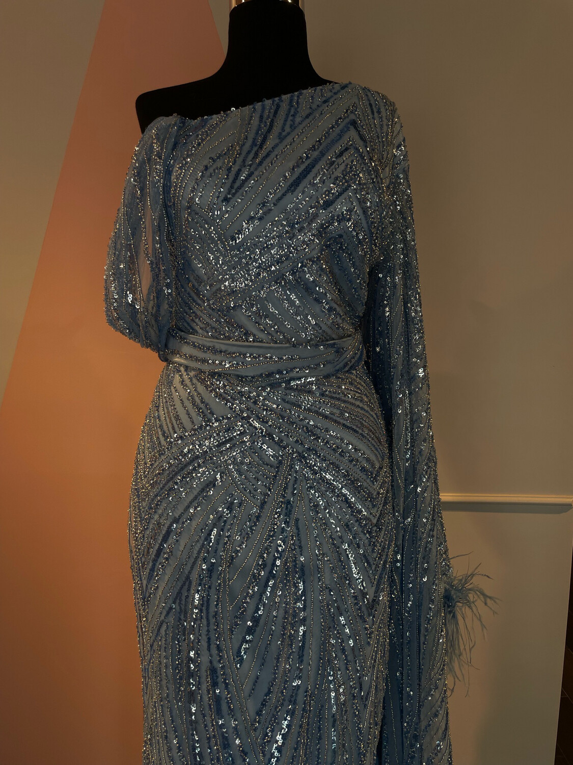 Vestido Celeste de Talla 42