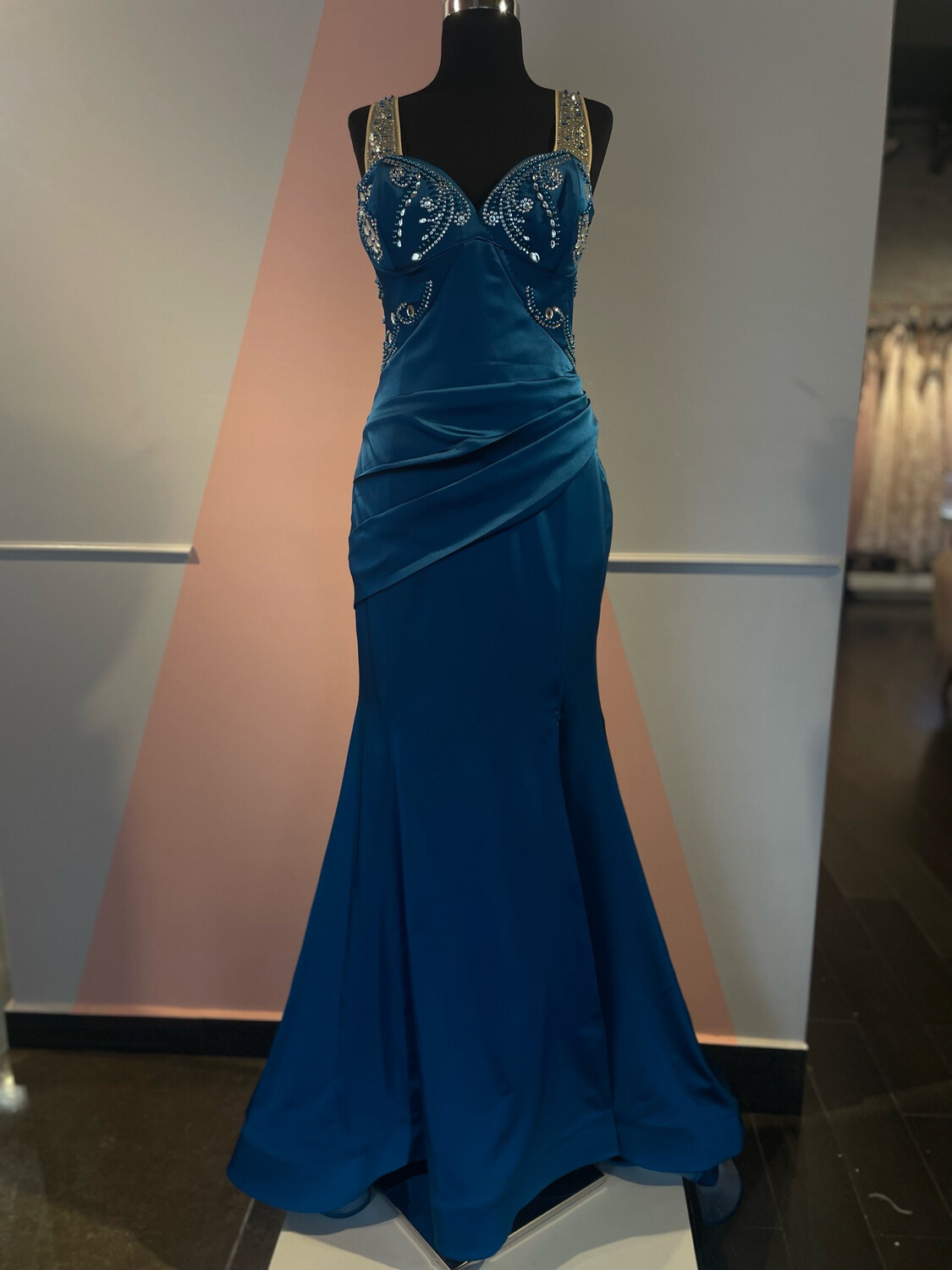 Vestido Largo Turqueza- sz 42