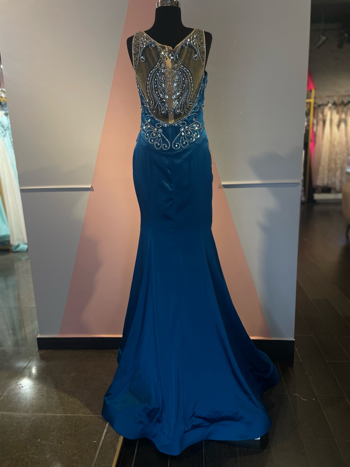 Vestido Largo Turqueza- sz 42