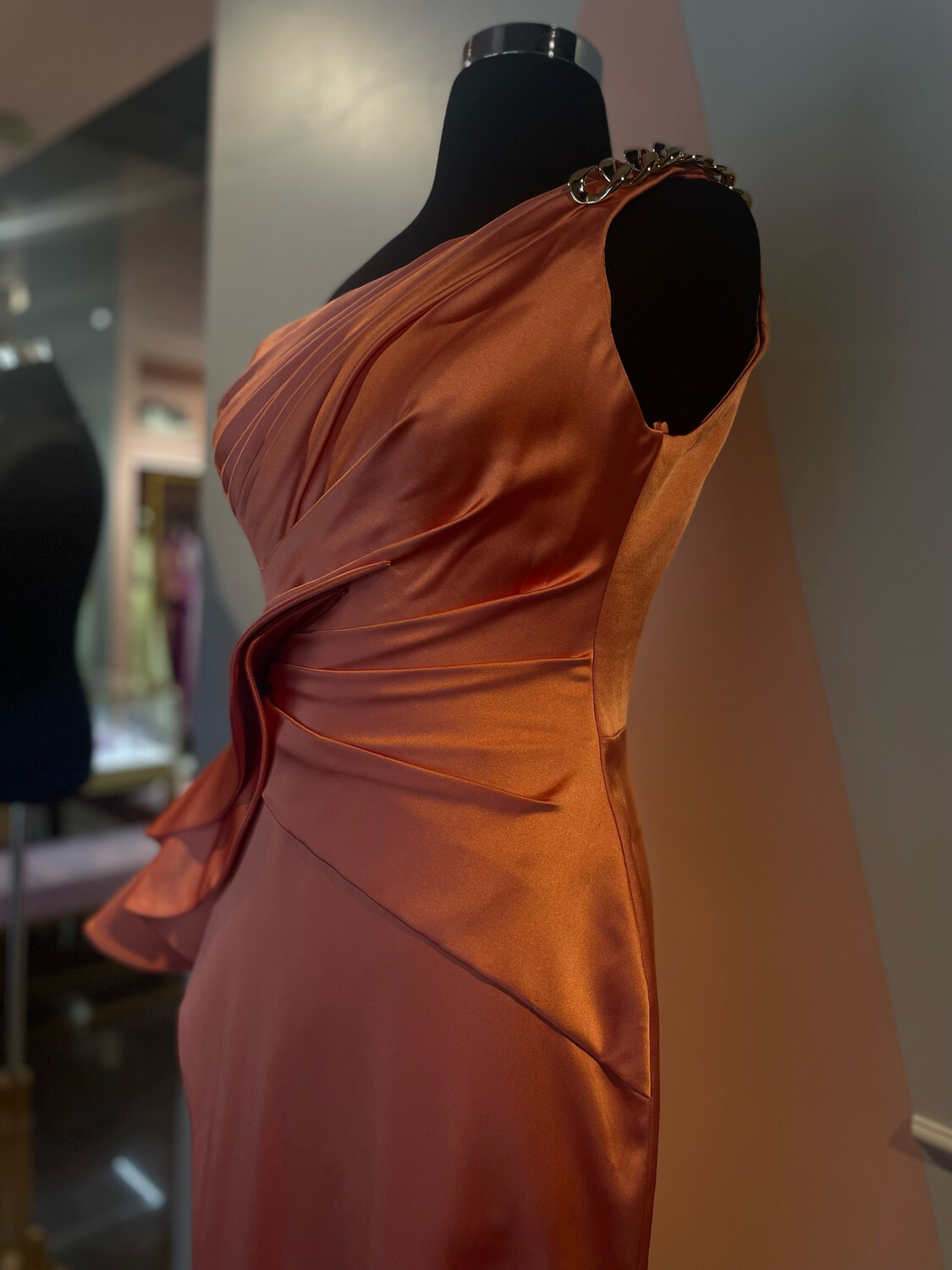 Vestido Largo Ocre- sz 42