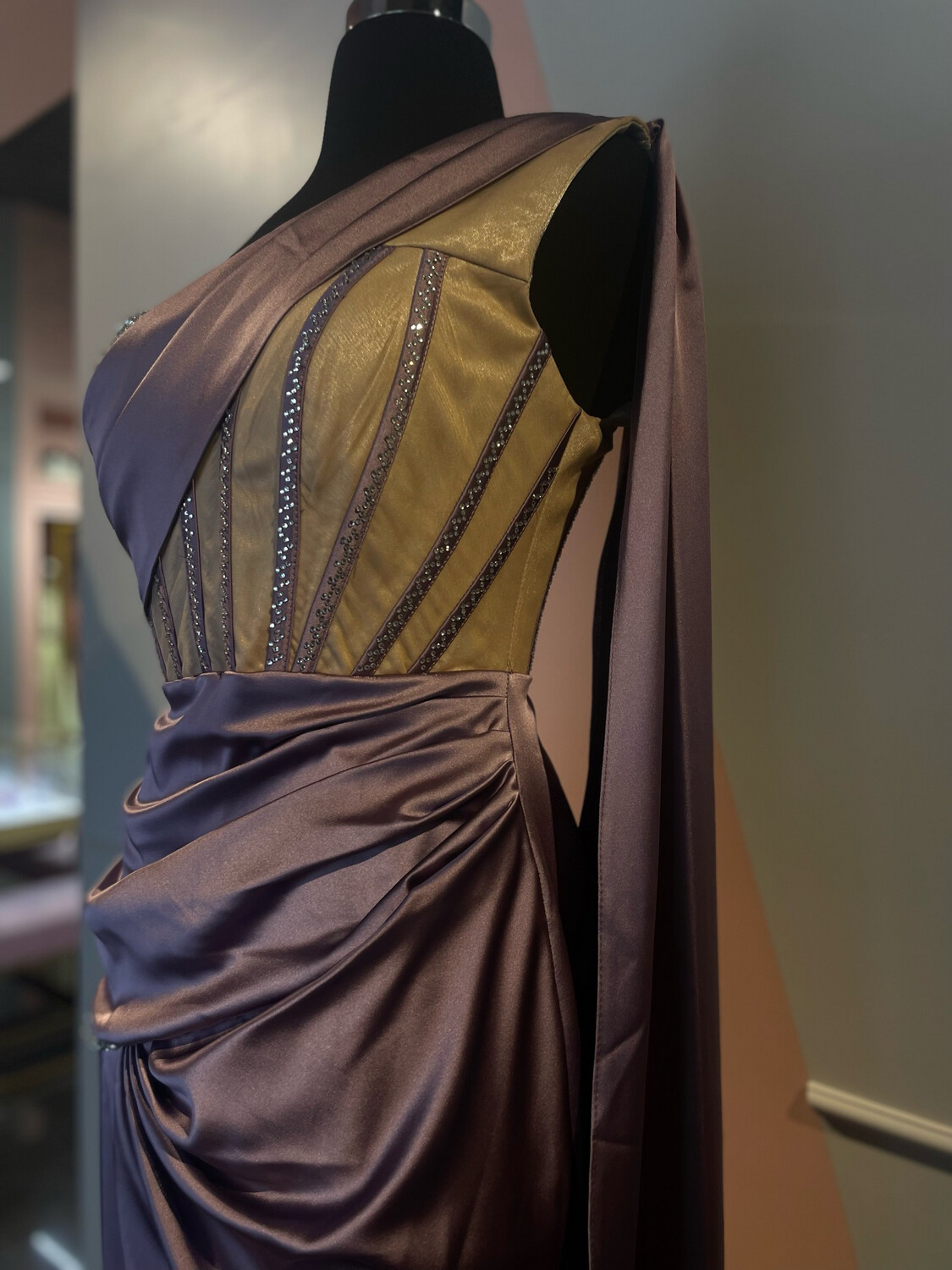 Vestido Largo - Lila -  Talla: 44