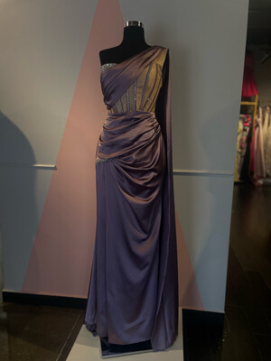 Vestido Largo - Lila -  Talla: 44