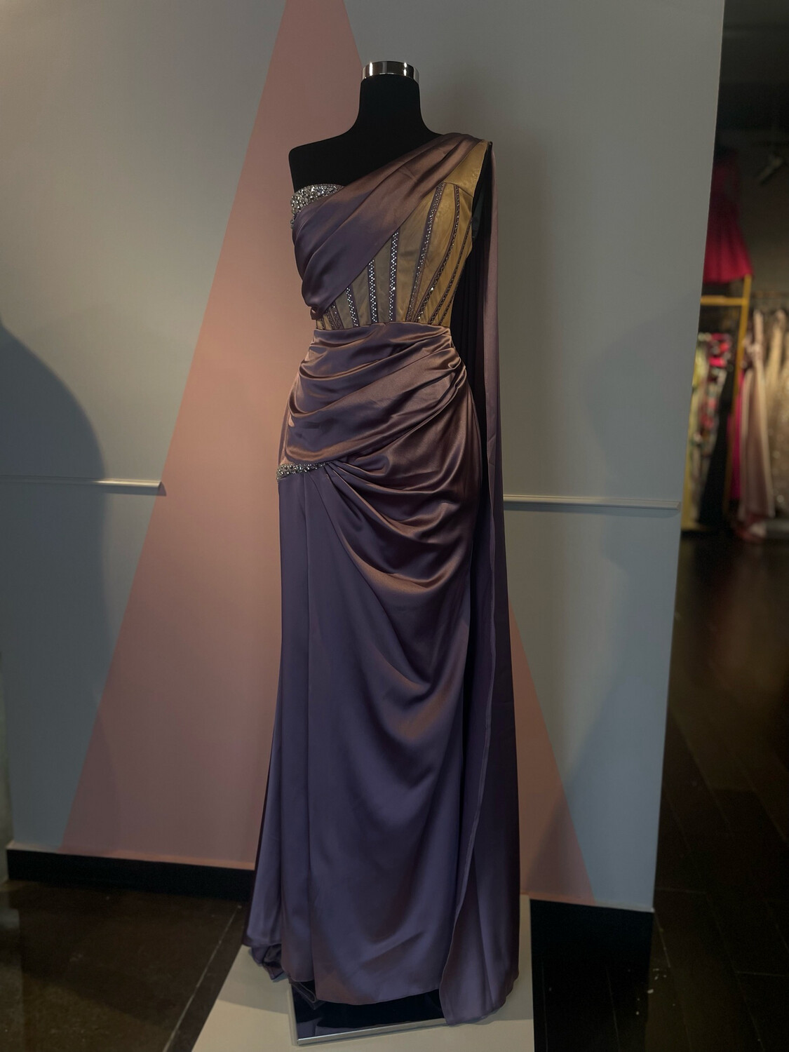 Vestido Largo - Lila -  Talla: 44