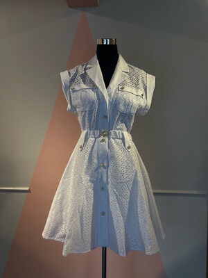 vestido -Vestido Blanco - Corto - Talla: 38 vestido -Vestido Blanco - Corto - Talla: 38